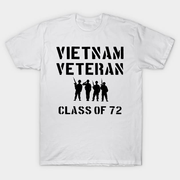 Vietnam Veteran Class of 72 T-Shirt by Dirty Custard Designs 